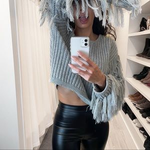 Fringe Sleeve Sweater